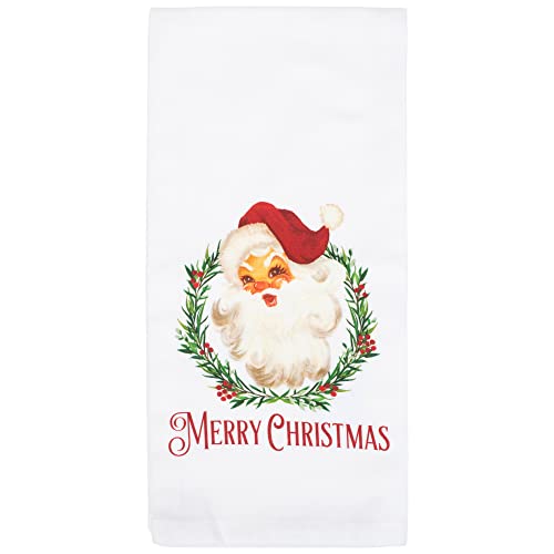 Mary Square Merry Christmas Santa Claus Red 18 X 26 All Cotton Christmas Dish Tea Hand Towel #TOP5