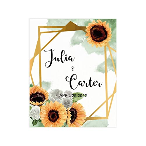 Panneau bienvenue mariage personnalisé tournesols pour guider facilement vos invités