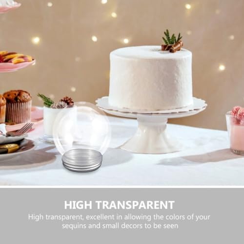 ABOOFAN Globo De Neve DIY Globo De Água - Globos De Água De Plástico De 4 Polegadas Com Tampas De Al