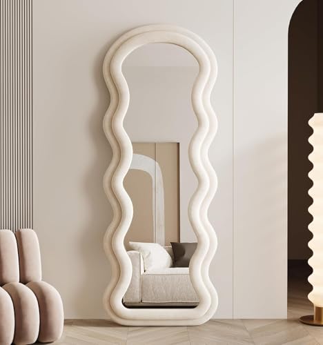 Lista de Espejos de Cuerpo Completo Walmart - 5 favoritos. 42 SOZOMO Espejo de Cuerpo Entero 60x160CM,Espejo Arqueado Ondulado de Cuerpo Completo,Espejo de Cambiador,Espejo de Piso,Espejo de Longitud Completa,para de Pie/Inclinado,para...