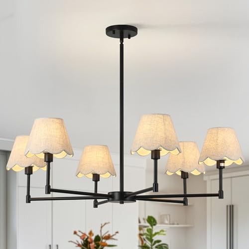 ZXFDWB 6-Light Black Chandelier image