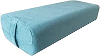 NGT New Guide Steps Yoga Bolster Pillow - Rectangular Foam Wedge for Meditation Support, Washable Suede Cover & Carry Handles