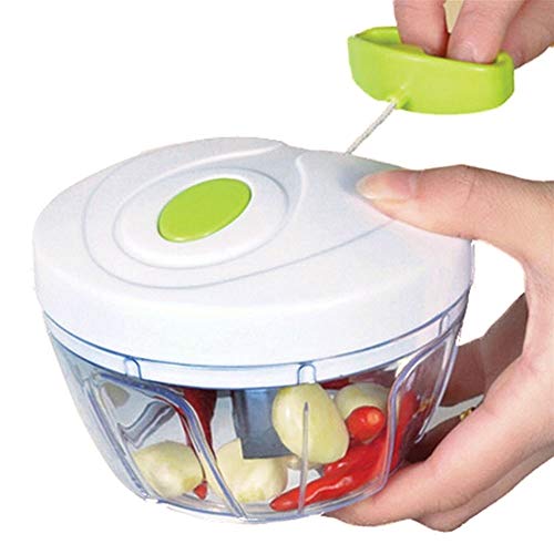 Livon Processador de Alimentos Manual - Cortar e Processar - Acrílico e Aço Inoxidável