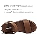 Luoika Women's Wide Width Pump Heel Sandals, Fashion Plateform Block Heel Open Toe Sandal with Adjustable Ankle Strap Women's Casual Summer Shoes. 220714 Brown8XW