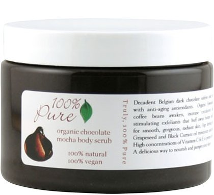 100 Percent Pure Organic Nourishing Body Scrub- Chocolate Mocha-13, oz. (Pack of 2)