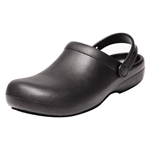 Oil Water Resistant Chef Shoes Nursing Shoes for Men Womens(9 Men/10 Women/10.24″,42 Black) Cover