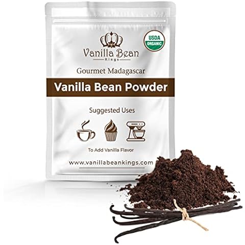 Vanilla Bean Powder - 100% Pure Ground Madagascar Vanilla Powder - For Cooking, Baking, & Additional Flavoring - Add To Coffee, Tea, Yogurt, & Shakes - Raw, Unsweetened, No Fillers or Additives - 1 oz Cover