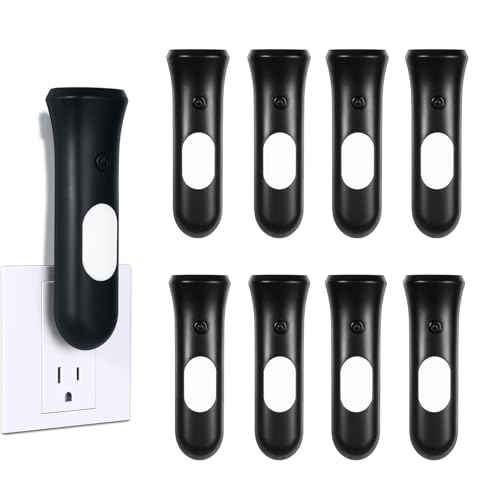 Image of ROSSEX 4 in 1 Emergency Power Failure Lights for Home, 9 Pcs Rechargeable LED Flashlight, Automatic Turn-On Power Outage Light Plug in Wall for Snow Storm Weatheready, Black