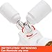 JACKYLED 7 in 1 Light Socket Splitter, E26 E27 Base Adapter Converter 7 Bulb Adapter Lengthen Standard Light Bulbs Holder 360 Degrees Adjustable 180 Degree Bendable