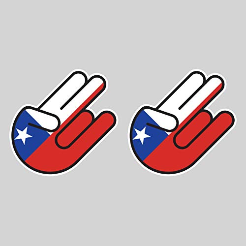 Two Pack Chilean Shocker Sticker Die Cut Decal Self Adhesive Vinyl Chile CHL CL Made in USA