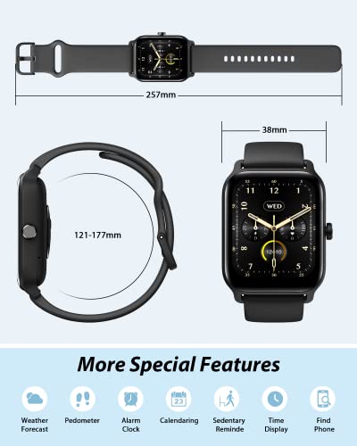 Smart Watch For Men Answer & Dial Call, Alexa Built-In 1.8" Touch Screen Activity Trackers With Fitness Heart Rate Blood Oxygen Sleep Monitor, 100+ Sports Modes, Ip68 Waterproof For Iphone Android #TOP5