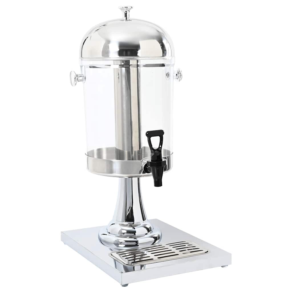 vidaXL Juice Beverage Drink Dispenser Serving Dish Pitcher Stainless Steel 8 L