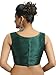 Madhu Fashion Women's Silk Sleeveless Readymade Saree Blouse (Bottle Green; 36)
