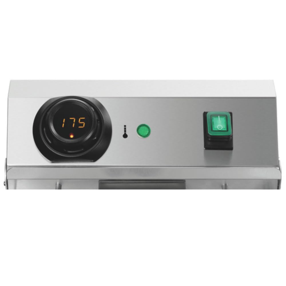 MBH - Freidora profesional doble de 18 Litros. Freidora eléctrica con control digital para hostelería