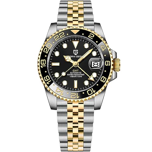 Image of CADISEN Pagani Design 1662 GMT Men's Automatic Mechanical Watch, Top Brand Stainless Steel Sapphire Glass, Diver's Watch Sports, Gift， Reloj Hombre.