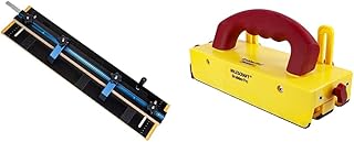 POWERTEC Taper Jig, Milescraft Push Block - Table Saw Accessory Bundle with Adjustable Fence, Knobs, Clamps, Grip Strips and Legs