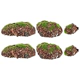 DOITOOL 6 Piezas Bloques de Musgo Artificial Decorativo Piedras con Musgo Verde Simulado Material para Decoración de Jarrones y Jardines para Salón Cafetería y Tienda