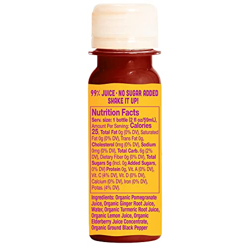 Vive Organic Immunity Boost Shot, Elderberry, Ginger & Turmeric, 2 Oz #TOP3