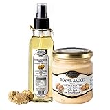 Natürliche Sonnenblumenöl mit Weißen Trüffel Trüffel öl Sunflower oil with White truffle Gourmet Spray 100ml und White truffle Weißen Trüffel Sahne Käse TrüffelCreme Delikatesse für Feinschmecker 80g