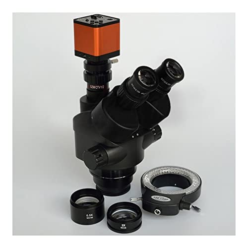 �������L�b�g BLACK MICROSCOPE 3.5X-90X �����œ_�O��Y�[�����̌����� 16MP HDMI 60SPF +144LED �����������Y�A�_�v�^�[ (Color : 3.5X-90X 0.5X 2.0X, Size : NO LED)