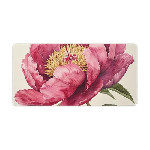 Mouse Pad RLDOBOFE Diseño Flor Melocotón Oscuro 30x60 cm