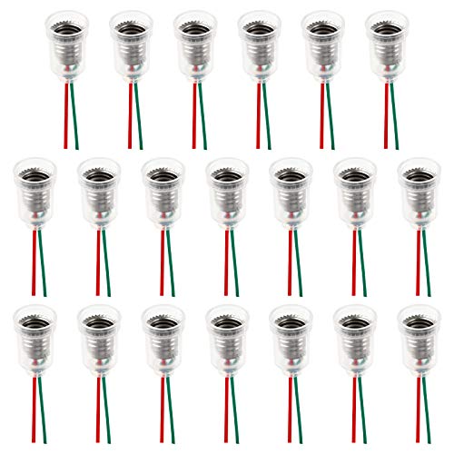 Jubaopen E10 LED Sockel mit 21cm Isolierten Drähten für E10...