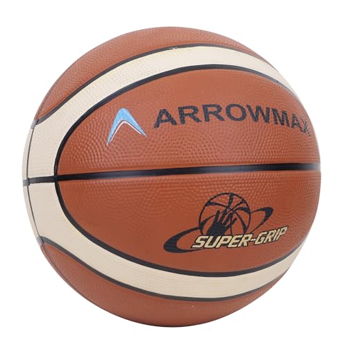 Image of ArrowMax Super Grip Professional Basketball for Indoor-Outdoor Training - Match Ball for Players, Kids, Men (Size 5) with Free Air Needle