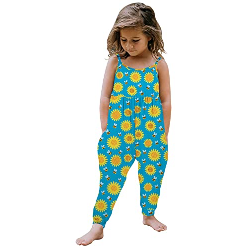 Cojcoihn Toddler Baby Girl Jumpsuit With Pocket Kids Summer Cute Backless Strap Halter Harem Romper One Piece Sleeveless3M-6T #TOP1