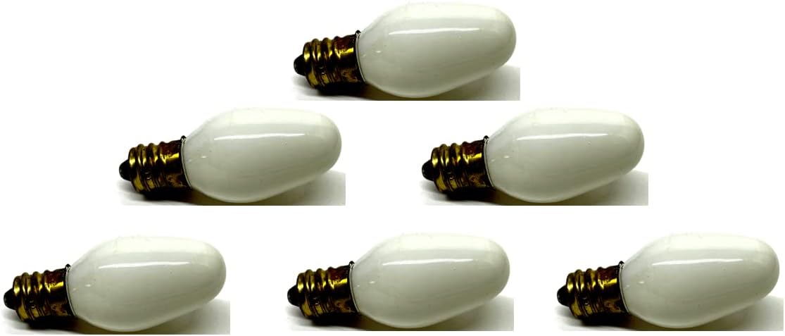 White Night Light Bulbs 6PC