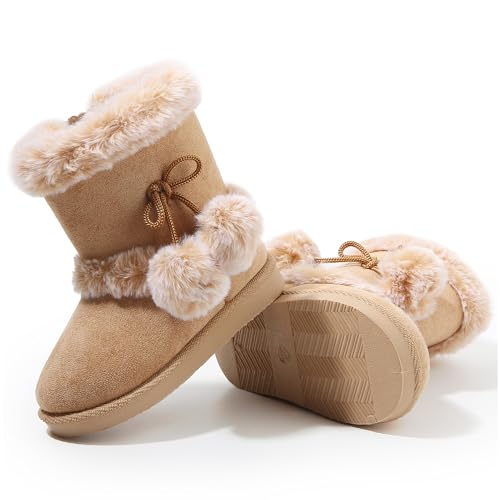 Image of Femizee Girls Boys Warm Winter Boots Kids Outdoor Snow Boots(Toddler /Little Kid)