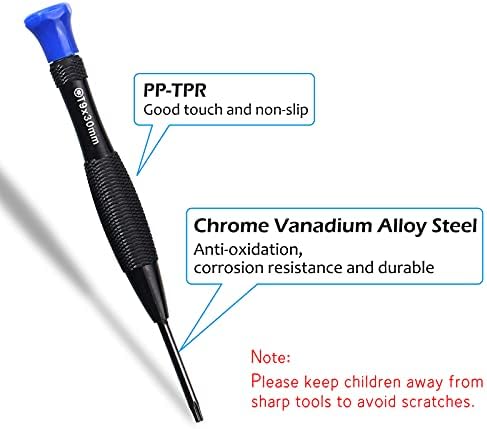 Torx Screwdriver Set, FIXITOK 18Pcs Mini Magnetic Torx Flathead Phillips Small Screwdrivers Tweezers with T2 T3 T4 T5 T6 T7 T8 T9 T10 for Xbox Mac PS4 Computer Phone Watch Jewelers