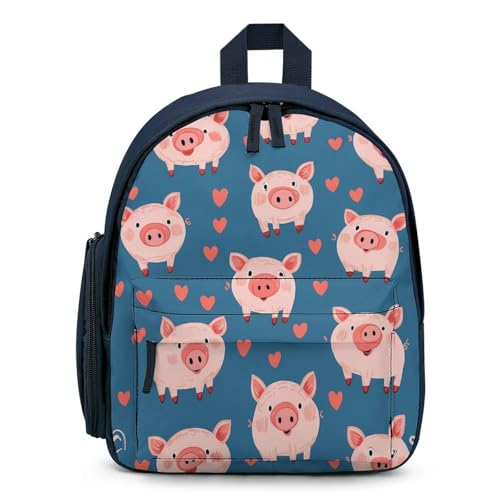 Cute Pigs Pattern Cute Backpack Small Daily Daypack Travel Shoulder Bag with Adjustable Strap Graphic Print