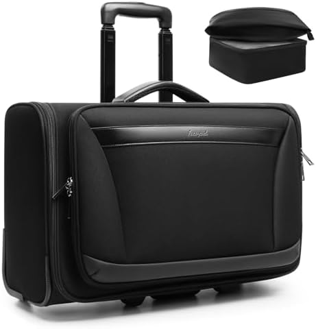 Arcoyard Rolling Garment Bag with 2 Packing Cubes, Carry On Garme...