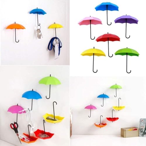 Image of Yamuna Colorful Umbrella Key Holder, Key Hanger,Wall Key Rack,Wall Key Holder,Key Organizer for Keys, Jewelry for Home Office (Pack of 1)(Assorted Color) - 04