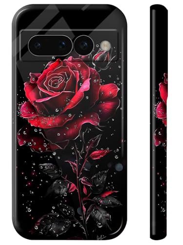 for Google Pixel 7 Pro Case Case Slim Lightweight Hard PC Shell Cover Water Red Rose Design Women Men Wireless Charging Anti-Scratch Shockproof Protective Phone Case for Pixel 7 Pro 6.7" 2022