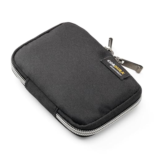 サンワダイレクト キーケース メンズ スマートキー対応 2個収納 カード入れ付き コーデュラ素材 撥水加工 ブラック 200-CAR125BK