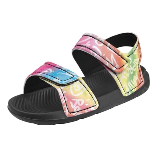 Rainbow Sandals Unisex Child Adjustable Strap Sport Hiking Athletic Sandals Outdoor Causal Shoes for Summer