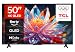TCL 50T6C-UK 50 Inch QLED 4K HDR TV, Fire TV (Smart TV with Dolby Vision & Atmos, HDR10+, Press & Ask Alexa, 2025 Model)