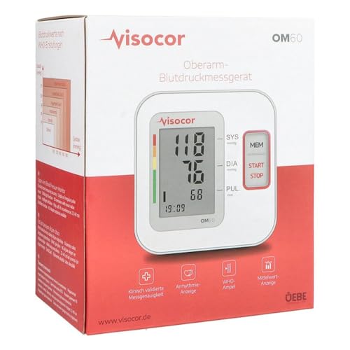 Visocor 25060 Om60 Blutdruckmessgerät Oberarm mit Universal-Bügelmanschette (22-40 cm) Zur...