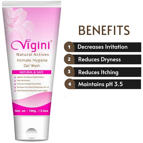 Image of Vigini Private Parts Bikini Area Dark Inner Thighs Intimate Lightening Brightening Moisturizer Cream Gel Feminine Hygiene Wash for Women Reduces Itching Dryness Bad Odor Maintains pH 3.5 100ML