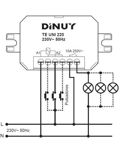 Telerruptor unipolar 1x10A 230V