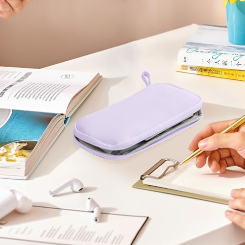 Image of Rolin Roly Multi-function Pencil Case Pencil Box Large Capacity Pen Case Holder for Women Pen Bag Organizer with Zipper (purple)