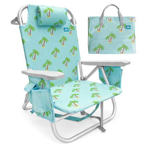 Bliss Hammocks Folding Beach Chair Recliner with 8 Reclining Positions and Detachable Cooler Bag...