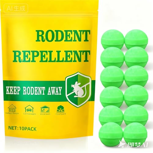 Rat & Mouse Repellent, Natural Peppermint Oil Rodent Repellent for Indoor & Outdoor Use, Pest Control Balls Effective Against Mice, Rats, Mosquitoes, Spiders
