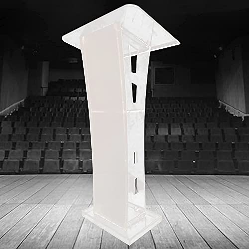 Podio de acrílico transparente, soporte de podio portátil, 7 colores LED de acrílico con control remoto, podio de púlpito de conferencias para la iglesia Atril escolar, 60 x 40 x 110 cm (tipo normal)