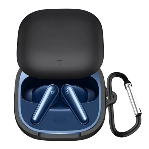 For Anker soundcore liberty 5 �P�[�X�yDKEYIT�z�V���R�[���P�[�X Anker soundcore liberty 5 �ی�J�o�[ �����[�d�\ �S�ʕی� �h�� �h�o �y�� �J���r�i�t�������h�~ �L�Y�h�~ �ϏՌ� (�u���b�N