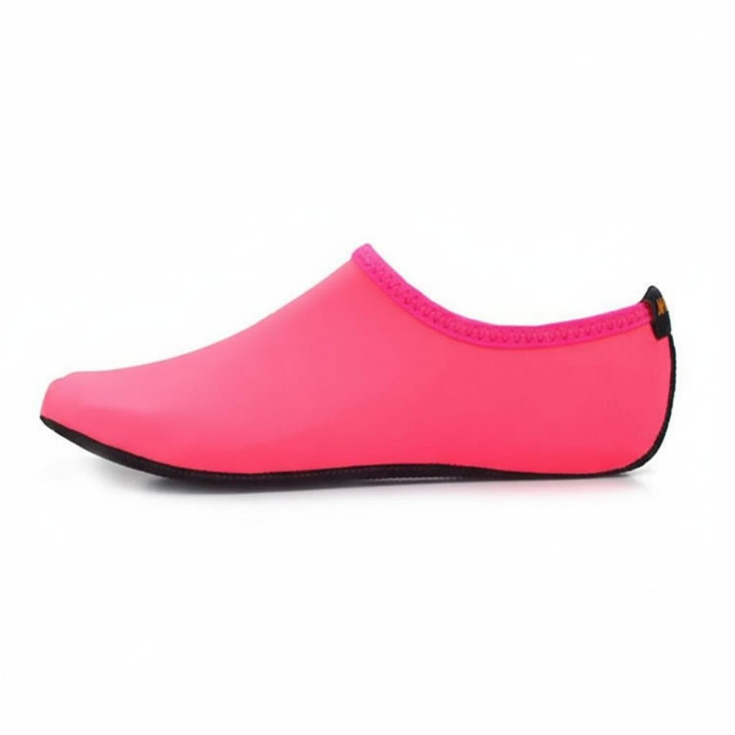UJEAVETTE Breathable Quick-Dry Water Socks Safeguarding Sole Non-Slip Beach Shoes Wear-Resistant Barefoot Swim Shoes Lightweight for Divers, Surfers, Yogis, Diving, Surfing, Swimming Pool, Pink, 3XL-picture-5