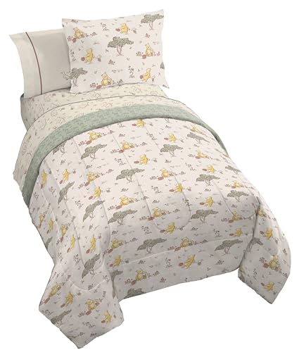 Jay Franco Kids Bed Set Beige Winnie The Pooh 7 Piece Full