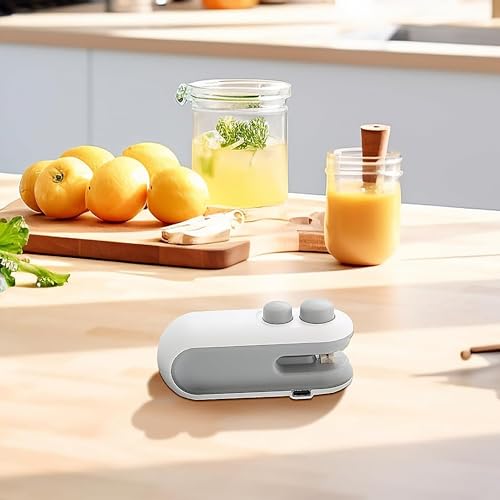 Image of Clasm Mini Bag Sealer and Cutter, Type-C Rechargeable Food Bag Sealer, 2-in-1 Portable Heat Sealer for Plastic Bags, Magnetic Fridge Mount, Handheld Food Packet Resealer for Kitchen Storage