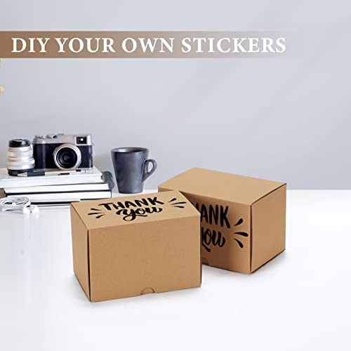 Image of RLAVBL 6x4x4 Inches Shipping Boxes Set of 25, Brown Small Corrugated Cardboard Box, Mailer Boxes for Packing Small Business